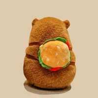 Porte-clés en peluche Capybara brodé mignon, super doux, rembourrage en coton PP, pendentif pour sac à dos jeunesse, stabilité émotionnelle