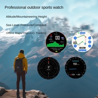 Reloj Inteligente AMOLED de 1.43 Pulgadas, Redondo, con GPS Integrado, Barómetro, Brújula, Altímetro, Reloj Deportivo, Rastreador de Actividad, Reloj Inteligente Chatgpt
