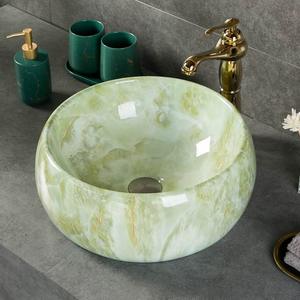 Lavabo <span class=keywords><strong>de</strong></span> mármol redondo sobre encimera <span class=keywords><strong>de</strong></span> diseño moderno Fregadero <span class=keywords><strong>de</strong></span> recipiente <span class=keywords><strong>de</strong></span> lavado único para inodoro <span class=keywords><strong>de</strong></span> baño Nuevo DISEÑO <span class=keywords><strong>DE</strong></span> Canton Fair - Product Image 3