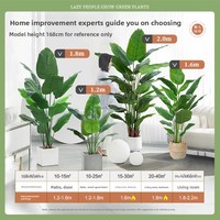 Plantes artificielles de haute qualité en pot de grande taille, oiseaux de paradis verts, utilisées pour la décoration intérieure