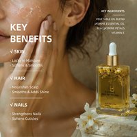 Minyak Bunga Melati Kering Alami 100% Murni untuk Perawatan Kulit, Menutrisi Wajah & Tubuh, Pijat, Bebas Pewangi 50ml (Grosir)