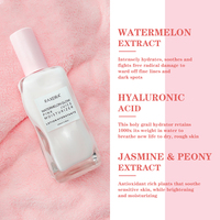 Crème hydratante pour le visage à la pastèque de marque privée crème apaisante pour la beauté de la peau crème pour le visage rougeoyante à la pastèque