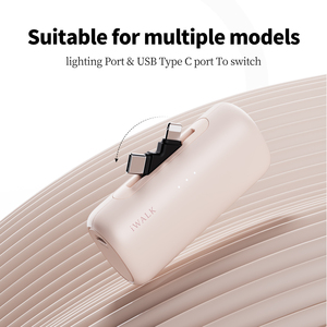 Superba caricabatteria portatile 2-in-1 5000mAh 15W a ricarica rapida con doppie spine incorporate per Iphone <span class=keywords><strong>Samsung</strong></span> Xiaomi - Product Image 2