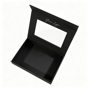 Boîte rigide pliable créative pour le présentation de cils, rouges à lèvres, maquillage et cosmétiques, boîte cadeau en papier magnétique pliable - Product Image 5