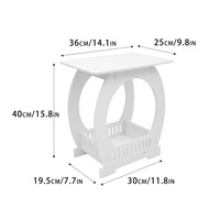 Table basse carrée incurvée créative et minimaliste pour salon ou table de chevet