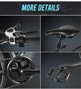 Bicicleta híbrida eléctrica de acero al carbono de 27,5 ", bicicleta de ciudad con batería de litio - Product Image 3