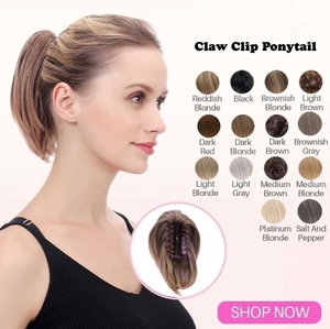 Extension per <span class=keywords><strong>capelli</strong></span> a coda di cavallo con clip da 8-30 pollici, in <span class=keywords><strong>capelli</strong></span> Remy europei, ricci castani, senza grovigli, facili da usare per <span class=keywords><strong>donna</strong></span> - Product Image 6