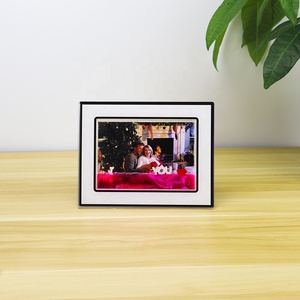3.5X5 pulgadas arenas movedizas <span class=keywords><strong>Aqua</strong></span> Flotage burbuja flotando Día de San Valentín plegable soporte de cascada de nieve de marco de foto - Product Image 2