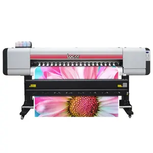 Locor 1.8m 1-8pcs head large format textile printing machine sublimation printer with XP600 DX5 printhead