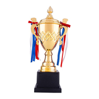 Petit trophée moderne en métal et acier, imprimé, Antique, plaqué, ballon de football, Marathon, motosport, trophée