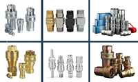 Coupleur rapide hydraulique à double ouverture et fermeture de type plat R-LOK FF, haute pression, acier au carbone, norme ISO16028, taille 1/8"-2"