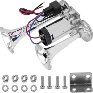 Klaxon à air double tube 600DB 12V avec compresseur en aluminium pour voiture, klaxon à tonalité haute pour mise à niveau et rénovation - Product Image 3