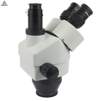 Cámara de Microscopio Digital 3.5X-90X 48MP USB VGA 60FPS Microscopio Estéreo Trinocular con Ocular para Soldadura de Circuitos Integrados y PCB Microscopio de Video