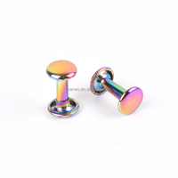 High Quality 8x8mm Studs Round Rivet Double Face Rivet Metal Jeans Rainbow Press Rivet for bag cloth
