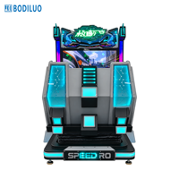 Simulateur de course à deux joueurs à monnayeur, machine de jeu d'arcade de course automobile pour centre de jeux et centre commercial