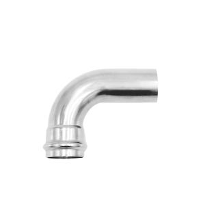 Raccord de tuyau de presse de profil DVGW <span class=keywords><strong>M</strong></span> en acier inoxydable SS304/SS316 poli haute pression OEM coude 90 avec extrémité plate - Product Image 4