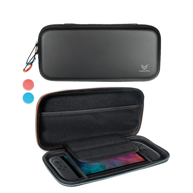 Lucky Fox Factory Supply EVA Black Protective Carry Case for Switch 2 Shockproof Dustproof Travel Case