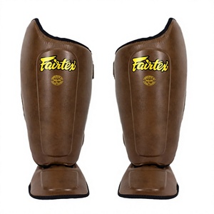 Protectores de Espinilleras Fairtex al por Mayor con Logotipo Personalizado, Protección Profesional, Cuero Genuino, Protector de Piernas para Taekwondo, Equipo de Entrenamiento - Product Image 6