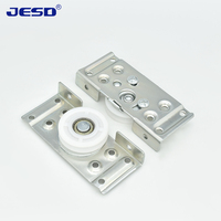 Meuble de qualité OEM en aluminium lisse à double rail ensemble de montage armoire porte coulissante rouleau armoire porte coulissante poulie roue