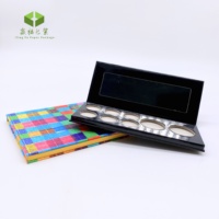Conteneur vide de beauté de haute qualité, magnétique personnalisé avec miroir ombre à paupières maquillage Palette emballage boîte en carton