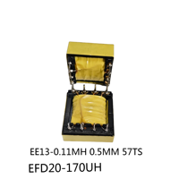 Noyau de ferrite MnZn EFD20-170uH, support bobine horizontale, personnalisation non standard, échantillons offerts pour vérification client