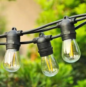 Proveedor E27 48ft S14 A60 20m 100M Festoon Light Solar Holiday Garden Patio Cafe Decorativo Impermeable Outdoor LED <span class=keywords><strong>String</strong></span> Light - Product Image 5