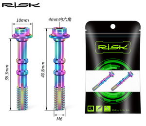 RT114/RT115/RT116/RT118/RT119 tornillo de freno de aceite de bicicleta de riesgo para <span class=keywords><strong>XT</strong></span>/<span class=keywords><strong>M8000</strong></span> titanio carretera MTB bicicleta pernos de freno hidráulico - Product Image 4