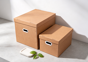 5-Layer Thick Kraft <b>Corrugated</b> <b>Paper</b> Eco-Friendly Recyclable Book Shaped Box Magnetic Closure Strong Load Bearing Tear - Product Image 3