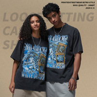 Kaos Rajut Lengan Pendek Pria Sebanda Heavy Weight 250G100 Katun DTG Print Loose Fit Vintage High Street