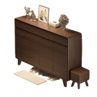Meuble à chaussures en bois massif pour entrée, meuble de rangement mural fin et grande capacité, étagère à chaussures intégrée pour le couloir de la maison
