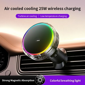 New Multifunctional 25W Super Fast Charging Magnetic Charging Bracket with RGB <strong>Light</strong> Car Wireless Charging with Air Cooling BK61 - Product Image 6