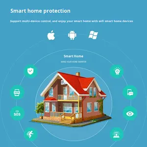 Stock d'usine <span class=keywords><strong>Meian</strong></span> Graffiti <span class=keywords><strong>Alarme</strong></span> sonore et lumineuse intelligente Zigbee 3.0 Prise en charge de l'application Tuya Bip sans fil haute puissance 100 dB - Product Image 4