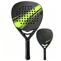 Raquette de padel entièrement en carbone, qualité compétition, légère, poignée antidérapante
