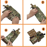 Sac de rangement tactique robuste en nylon avec cordon de serrage pour entrepôt, chasse, entraînement et accessoires de sport de plein air