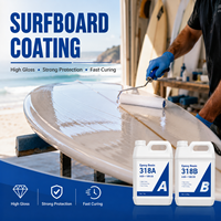 Résine transparente à durcissement rapide pour revêtement automobile de planches de surf, revêtement de pierre, fibre de carbone, encapsulation LED, moulage.