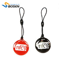 NTAG213 Chip Waterproof Epoxy NFC RFID Keychain Custom Shape Door Lock Access