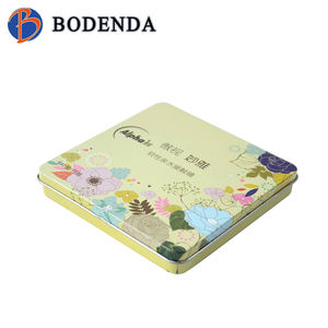 OEM çiçek baskılı A4 kağıt düz Mini teneke Tox dikdörtgen teneke ambalaj kutusu seyahat için Metal kontakt <span class=keywords><strong>Lens</strong></span> kutu kart teneke - Product Image 5