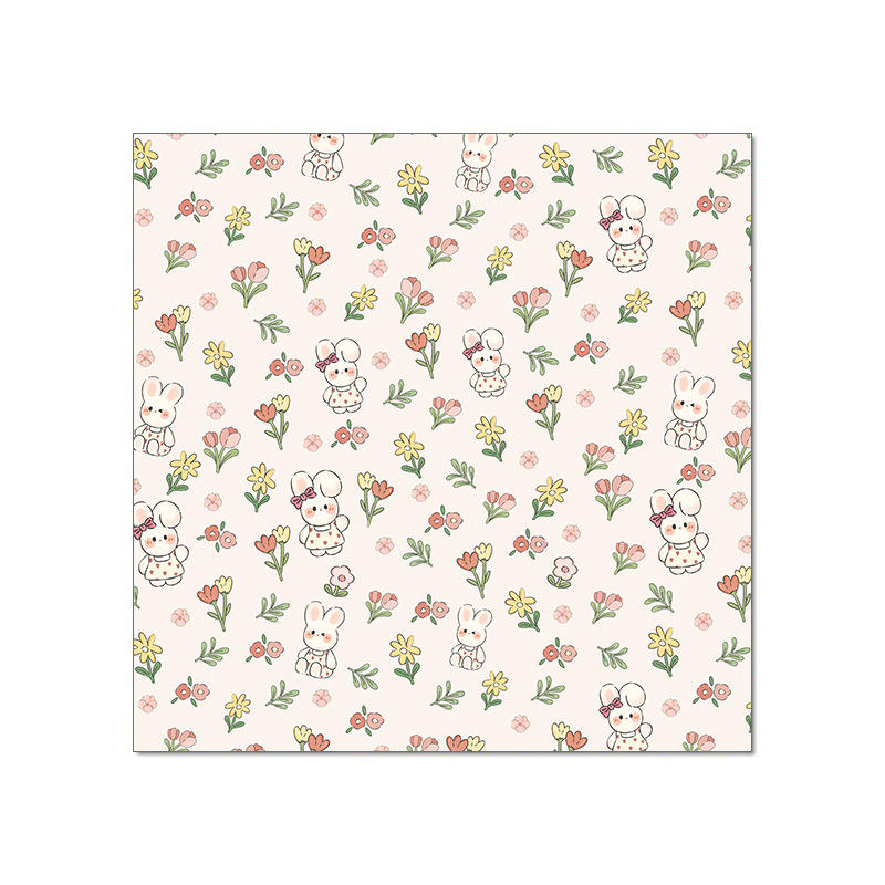 Lapin à motifs floraux