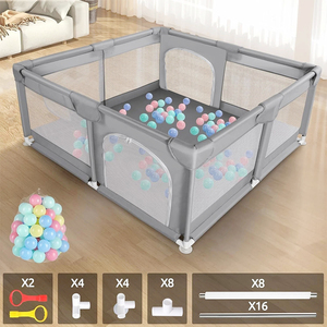 Box de jeu pour bébé robuste, non pliable, en maille respirante, facile à assembler, pour un jeu sûr à l'intérieur - Product Image 5