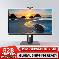 Moniteur de bureau LED 24 pouces avec haut-parleur intégré, caméra, panneau HD ASV sans bordure, 16:9, 75Hz-165Hz, temps de réponse de 5 ms, pour montage mural