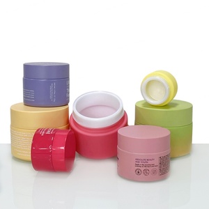 Custom Frosted Cosmetic Glass Container Gradient Matte Gradual Pink Skin Care Cream Jar 100g with Color Lid - Product Image 6