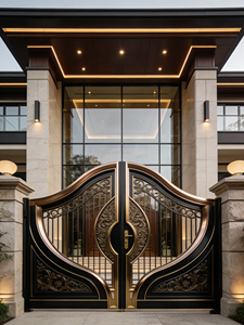 Puerta doble <span class=keywords><strong>de</strong></span> aluminio, del mismo estilo que las <span class=keywords><strong>mansiones</strong></span> <span class=keywords><strong>de</strong></span> <span class=keywords><strong>lujo</strong></span> europeas y <span class=keywords><strong>americanas</strong></span> - Product Image 5