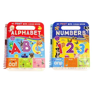 Supplier school wipe-clean writing activity 123 abc book kid children exercise book
