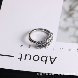 Black Myth Wukong Punk Style Monkey King Golden Cudgel Titanium Steel <b>Ring</b> Men's Fashion Jewelry Gift - Product Image 3