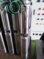 Pompe submersible multi-étages haute pression pour puits d'eau, monophasée, 220V/380V, 2HP, 1,5KW, 4 m³/h, avec turbine en acier inoxydable et plastique