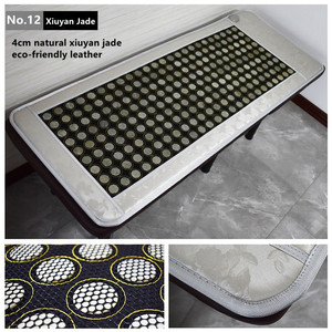 Tapis <span class=keywords><strong>de</strong></span> massage chauffant électrique en pierre <span class=keywords><strong>de</strong></span> jade, avec fonction sauna vapeur et amincissante, à énergie photonique à ondes ultra longues et perforé - Product Image 4