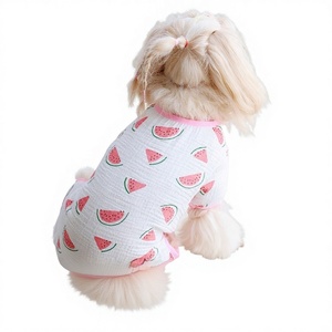 Abbigliamento per Cani e Gatti, Tutina in Cotone Morbido e Traspirante con Elementi Cartoon e Frutta, per Animali Domestici - Product Image 1