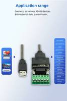 Cable de puerto serie USB a RS485/422 FTDI PL2303 chip RS485 cable convertidor de puerto serie USB de grado industrial