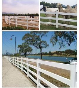 녹 방지 <span class=keywords><strong>3</strong></span> 레일 스틸 호스 울타리 천연 압력 처리 나무 포스트 캡 플라스틱 프레임 1kg MOQ - Product Image 2