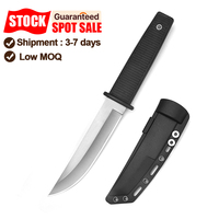 Couteau à lame fixe de style samouraï personnalisable avec support OEM pour le camping en plein air, la survie, la chasse, avec étui et manche en ABS